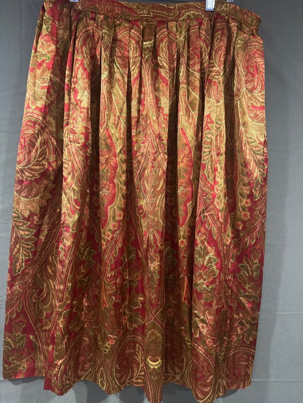 Vintage Union Made Paisley Midi Skirt Boho Dark Academia Tapestry Romantic